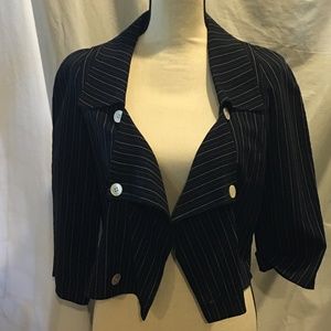 Bill Blass New York, navy/cream pinstripe jacket